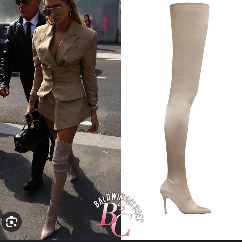 Tony Bianco Satin Stretch over the knee boots